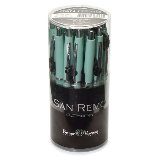 Ручка шариковая, пишущий узел 1,0 мм, корпус круглый, цвет чернил синий San remo BrunoVisconti 20-0249/10