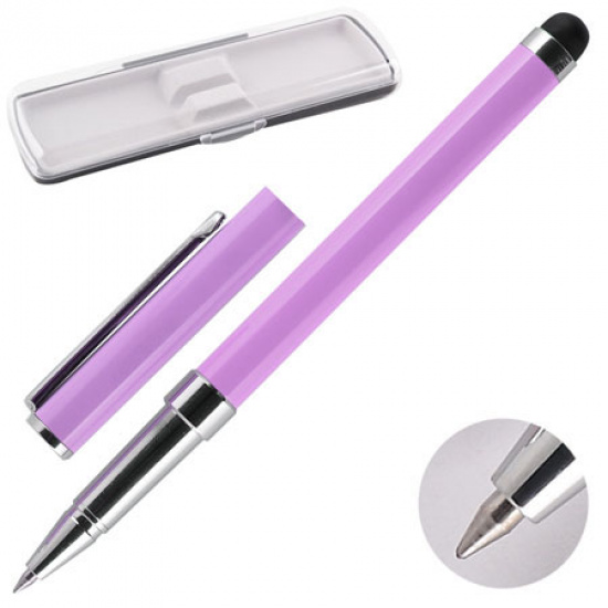 Ручка-стилус роллер подар колпачок корп хром фиолет Y462_3_3/170382/Y465_4 син НИКА пласт/футляр