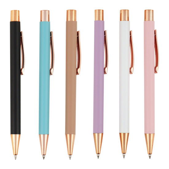 Ручка подарочная, шариковая, пишущий узел 0,7 мм, корпус круглый, цвет чернил синий, ассорти 6 видов Dian Mazari M-7799-70