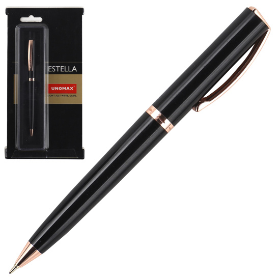 Ручка шариковая, пишущий узел F (fine) 0,7 мм, корпус круглый, цвет чернил синий Estella Unomax 1685306