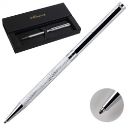 Ручка подарочная, шариковая, пишущий узел M (medium) 1 мм, корпус круглый, цвет чернил синий Amelia Manzoni AML3013-B