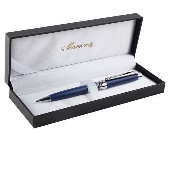 Ручка шариковая, пишущий узел M (medium) 1 мм, корпус круглый, цвет чернил синий Venezia Manzoni VEN13TM-BM