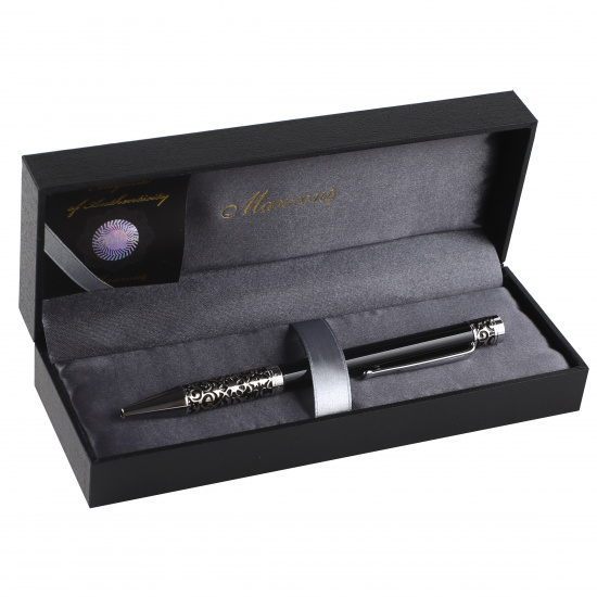 Ручка подарочная, шариковая, пишущий узел M (medium) 1 мм, корпус круглый, цвет чернил синий Marinella Manzoni KR405B-01M
