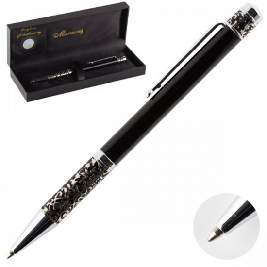 Ручка шариковая, подарочная, пишущий узел M (medium) 1мм, корпус круглый, цвет чернил синий Marinella Manzoni KR405B-01