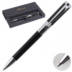 Ручка шариковая, подарочная, пишущий узел M (medium) 1мм, корпус круглый, цвет чернил синий Manzoni FOR5033-B