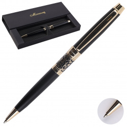Ручка подарочная, шариковая, пишущий узел M (medium) 1 мм, корпус круглый, цвет чернил синий Venezia Manzoni VEN52TM-B