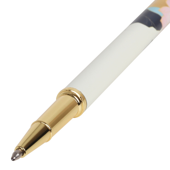 Ручка шариковая, пишущий узел F (fine) 0,7 мм, корпус круглый, цвет чернил синий Цветок лотоса FIORENZO 232015