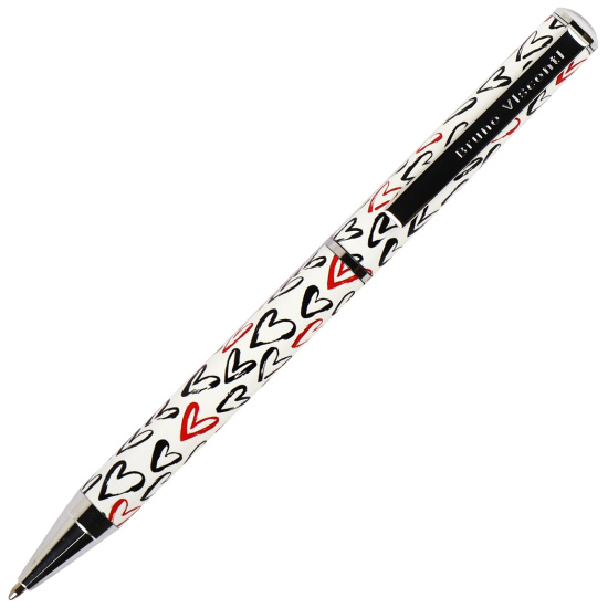 Ручка шариковая, пишущий узел 0,7 мм, корпус круглый, цвет чернил синий Сердечки Красное и Черное Dolce Vita BrunoVisconti 20-0252/05