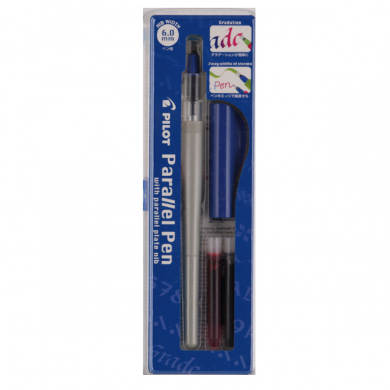 Каллиграфическое перо подарочная, 6,0мм, цвет корпуса серый Parallel Pen Pilot FP3-60-SS/01725