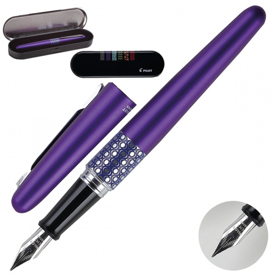Ручка перо подарочная, M (medium) 1 мм, цвет корпуса фиолетовый Pop Collection Pilot FD-MR3-M EP