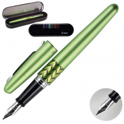 Ручка перо подарочная, M (medium) 1 мм, цвет корпуса зеленый Pop Collection Pilot FD-MR3-M MB