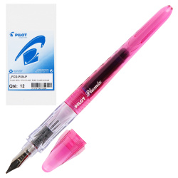 Ручка перо M (medium) 1 мм, цвет корпуса розовый, цвет чернил синий Plumix Neon Medium Pilot FCD-PXN P