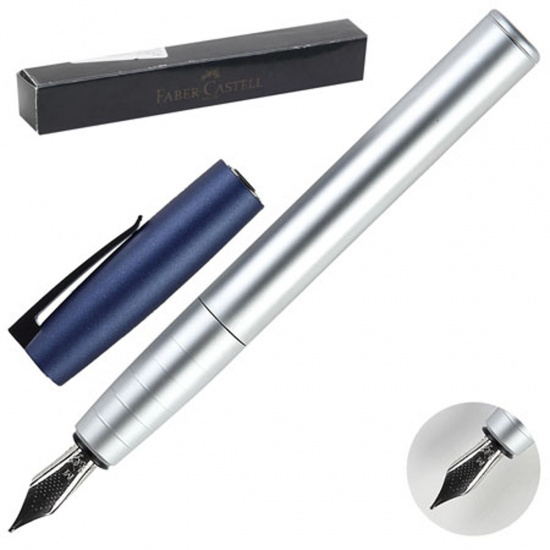 Ручка перо Loom Metallic серебро/син корпус 149210 футляр карт/к