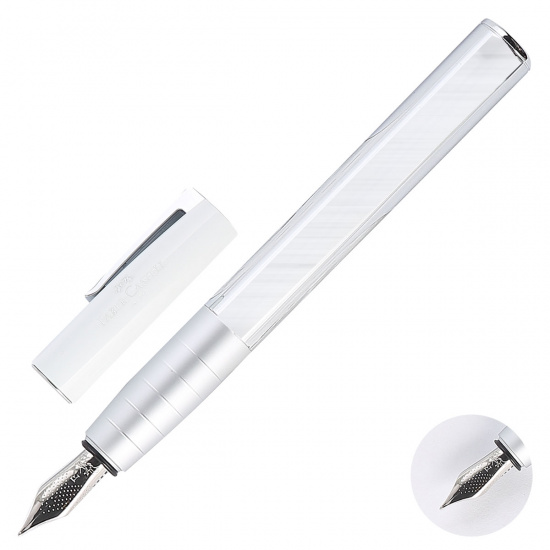 Ручка перо Loom Piano серебро/белый корпус 149271 футляр карт/к