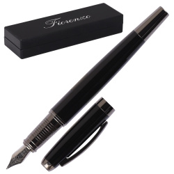 Ручка перо подарочная, цвет корпуса черный/графит, цвет чернил черный FIORENZO 231469
