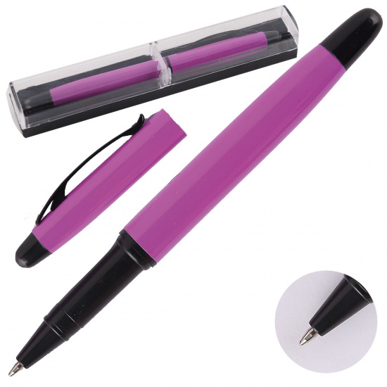 Ручка роллер, F (fine) 0,8 мм, цвет корпуса фиолетовый КОКОС 170609-304-1