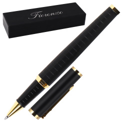 Ручка роллер, подарочная, F (fine) 0,8 мм, цвет корпуса черный FIORENZO 203551-1