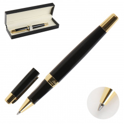 Ручка подарочная, F (fine) 0,8мм, цвет корпуса черный/золото FIORENZO 213619