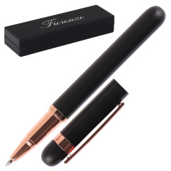 Ручка, роллер, подарочная, M (medium) 1 мм, цвет корпуса черный, FIORENZO, 231452