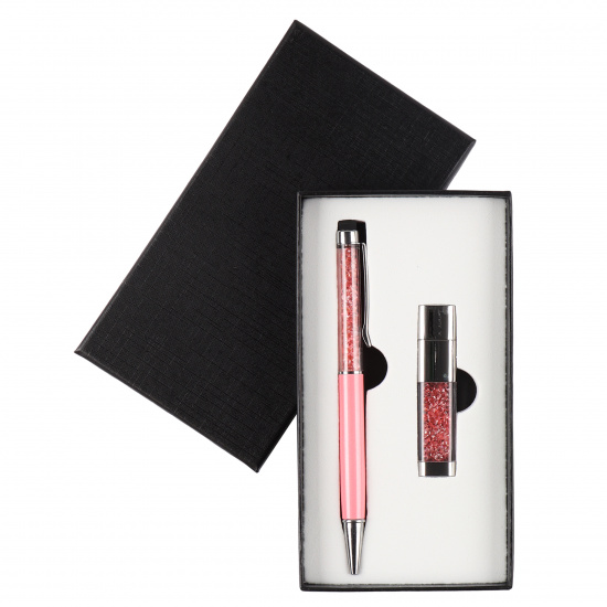 Набор подарочный 2 предмета, ручка шариковая, USB-флеш-накопитель, 16 Гб, упаковка подарочная коробка KLERK 204020