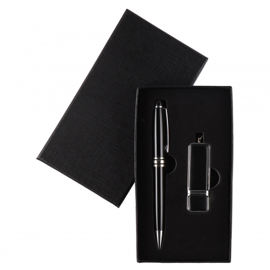 Набор подарочный 2 предмета, ручка шариковая, USB-флеш-накопитель KLERK 210005