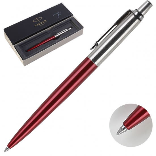 Ручка Jotter подарочная, пишущий узел M (medium) 1 мм, цвет чернил черный, подарочная коробка Parker 2020648