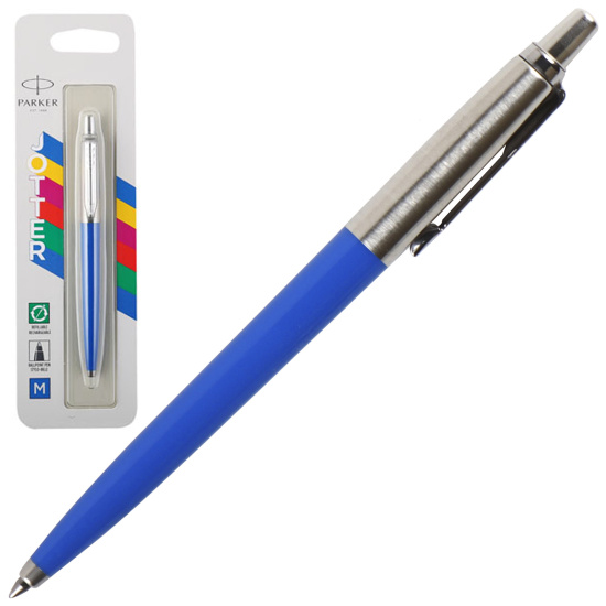Ручка шариковая, пишущий узел M (medium) 1 мм, цвет чернил синий JOT ORIGINALS BLUE CT BP M BLU BL Jotter Parker 2076052