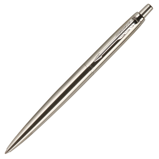 Ручка шариковая, пишущий узел M (medium) 1 мм, корпус круглый, цвет чернил синий Core K61 Stainless Steel CT M Jotter Parker 1953205