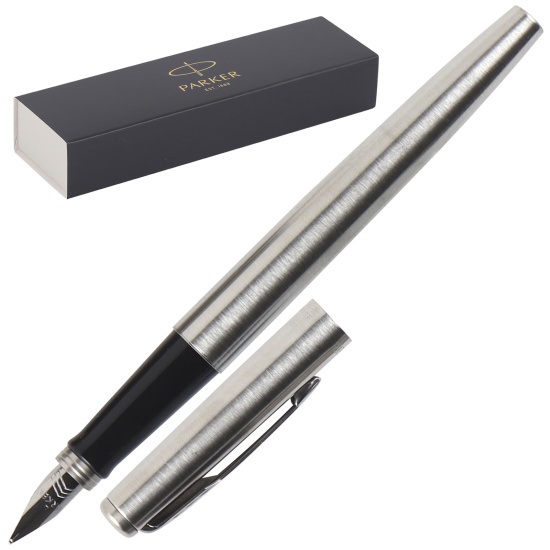Ручка подарочная, M (medium) 1 мм, цвет корпуса серебро SS Parker 2030946