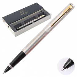 Ручка роллер, подарочная, M (medium) 1 мм, цвет корпуса серебро SS Jotter Parker 2089227