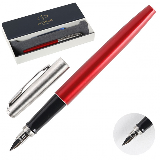 Ручка подарочная, M (medium) 1 мм, цвет корпуса красный Kensington Jotter Parker 2030949