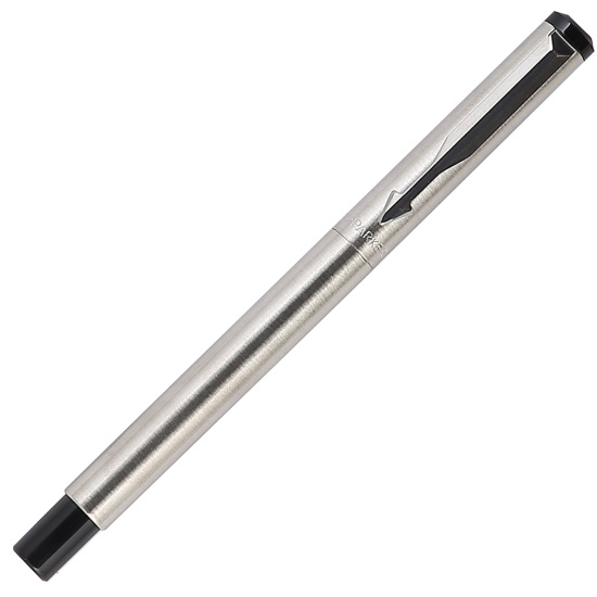 Ручка перьевая подарочная, F (fine) 0,8 мм, цвет корпуса серебро, цвет чернил синий Stainless Steel Vector Parker S0029690
