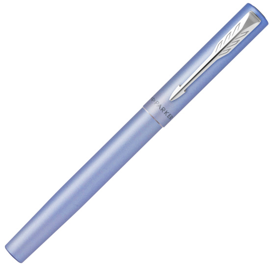 Ручка роллер, подарочная, F (fine) 0,5 мм, цвет корпуса серебро Silver Blue RB F.BLK GB Vector XL Parker 2159775