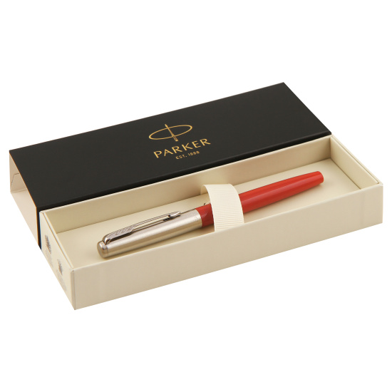 Ручка роллер, F (fine) 0,5 мм, цвет корпуса красный Red Chrome СT Jotter Originals Parker 2096909