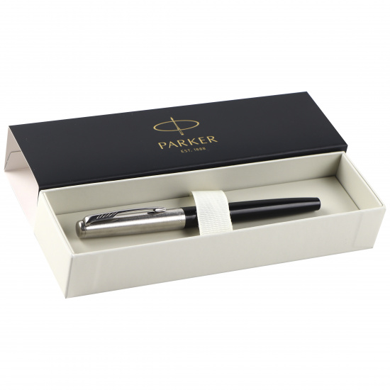 Ручка подарочная, F (fine) 0,8 мм, цвет корпуса серебро Original Black Jotter Parker R2096894