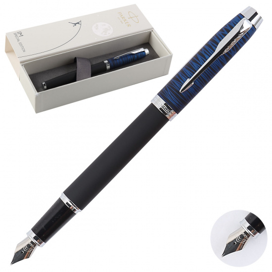 Ручка подарочная, F (fine) 0,7 мм, цвет корпуса черный IM SE Blue Original F GB Parker 2073474