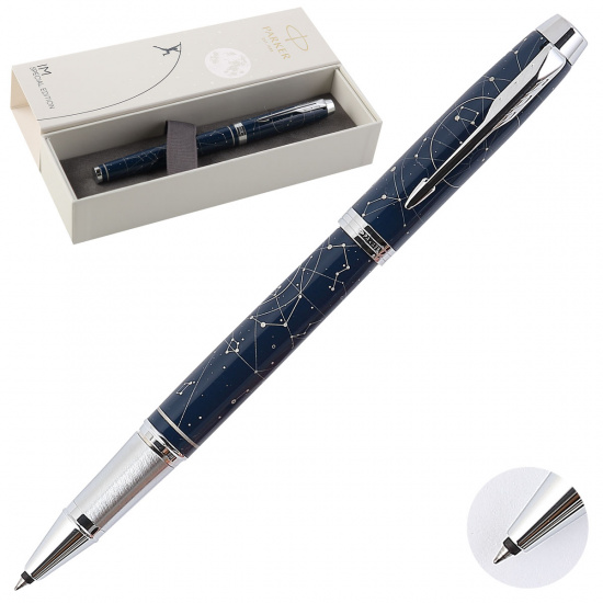 Ручка роллер, подарочная, F (fine) 0,5 мм, цвет корпуса синий IM SE Midnight Astral M GB Parker 2074161