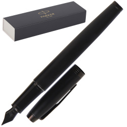 Ручка подарочная, F (fine) 0,8 мм, цвет корпуса черный, цвет чернил синий Achromatic Black IM Parker 2127741