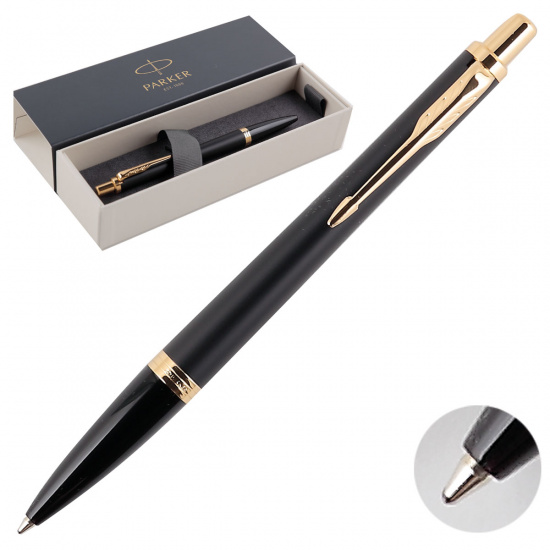 Ручка подарочная, шариковая, пишущий узел M (medium) 1 мм, цвет чернил синий Urban Muted Black GT BP M Parker S1931576