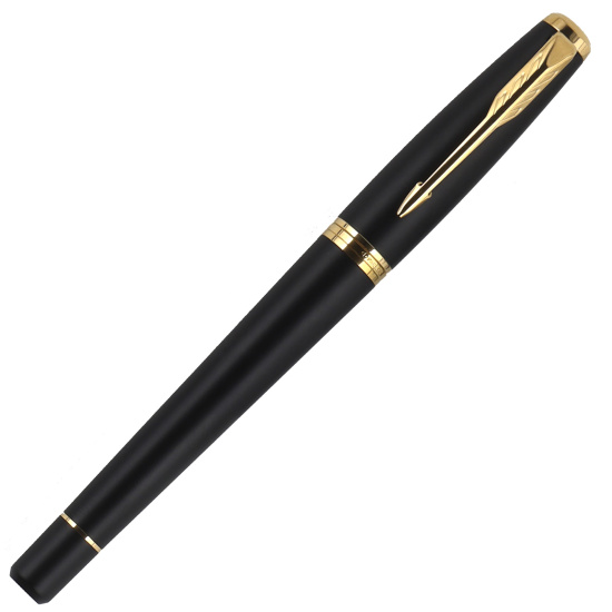 Ручка подарочная, F (fine) 0,8 мм, цвет корпуса черный Muted Black GT Parker 1931593