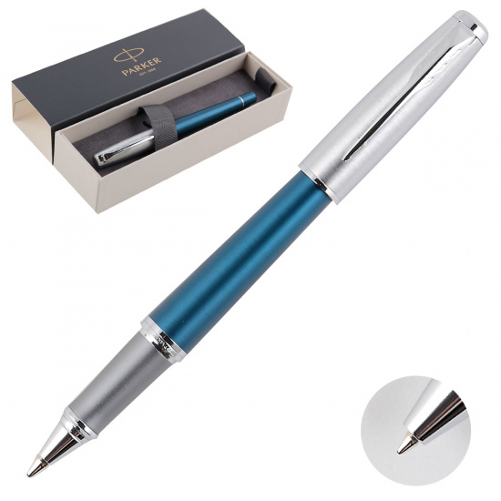 Ручка роллер, подарочная, F (fine) 0,8мм Premium Dark Blue CT Urban Parker 1931566