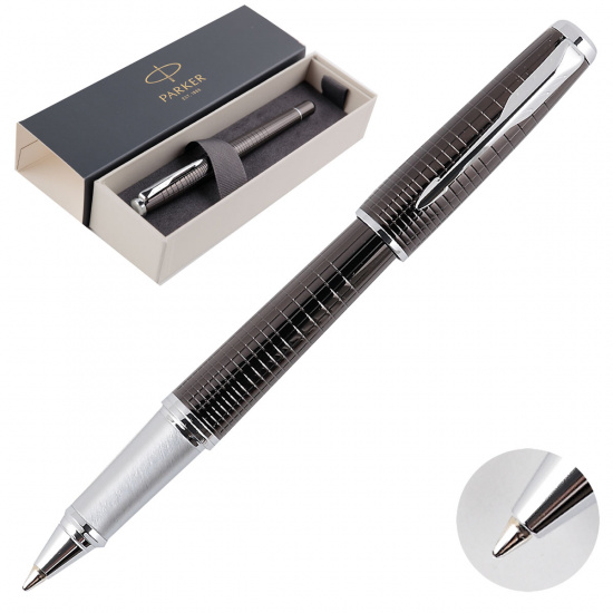 Ручка роллер, подарочная, F (fine) 0,8мм Premium Ebony Metal Chiselled CT Urban Parker 1931614