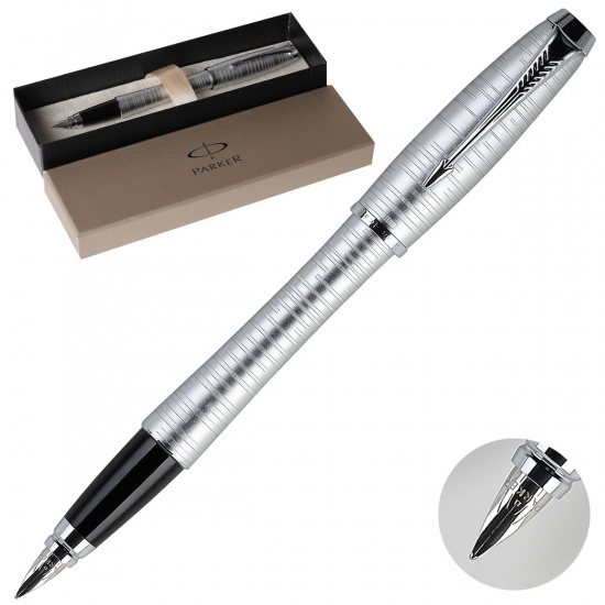 Ручка PARKER Urban Premium Silver-Blue перо корп латунь/алюминий 1906868 