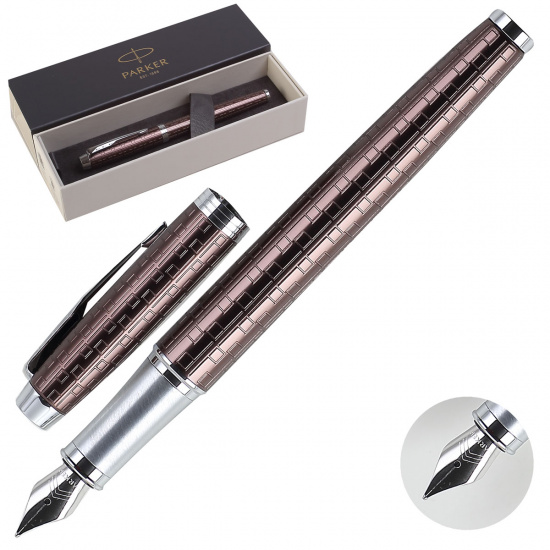Ручка подарочная, F (fine) 0,8 мм, цвет корпуса коричневый Parker 1931676
