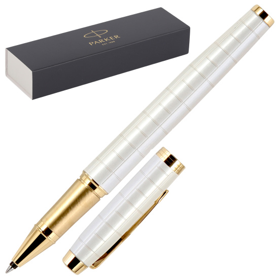 Ручка роллер, подарочная, F (fine) 0,5 мм, цвет корпуса жемчужный Pearl GT Rollerball Fine IM Premium Parker 2143646