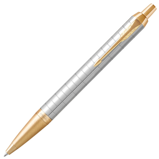 Ручка шариковая, пишущий узел M (medium) 1 мм, корпус круглый, цвет чернил синий Pearl GT IM Premium Parker 2143643