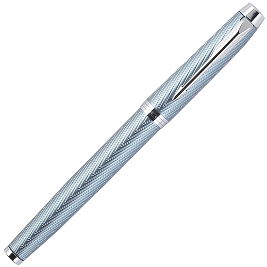 Ручка роллер, подарочная, F (fine) 0,5 мм, цвет корпуса голубой Blue Grey CT IM Premium Parker 2143648