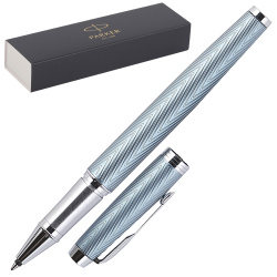 Ручка роллер, подарочная, F (fine) 0,5 мм, цвет корпуса голубой Blue Grey CT IM Premium Parker 2143648