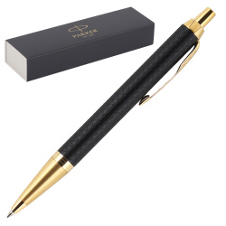Ручка, шариковая, пишущий узел M (medium) 1 мм, цвет чернил синий, К323 Dark Black GT, IM Premium, Parker, 1931667