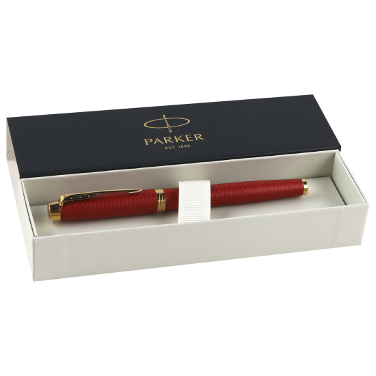 Ручка подарочная, F (fine) 0,8 мм, цвет корпуса красный Red GT Fountain Pen Fine IM Premium Parker 2143650
